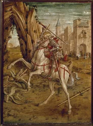 Sankt Georg dreper dragen (predella til Pala Odoni), etter 1490