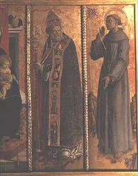 St. Sylvester og St. Francis, detalj fra San Silvestro polyptyk