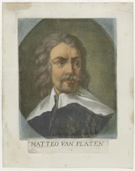 Portrett av kunstner Matthew von Platen Kunstenaars Zelfportret En in de Galleria degli Uffizi te Florence (serietittel) Selvportrettene til Real Galleria di Firenze (serietittel)