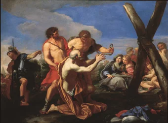 Sankt Andreas ført til martyrkorset (olje på lerret)