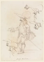 Tegning, karikaturer, ca. 1725–75