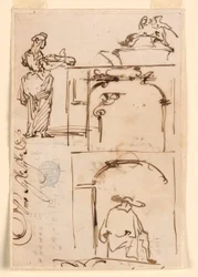 Tegning, skisser, 1725–50