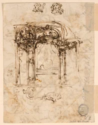 Tegning, studier av hoder, 1760–80
