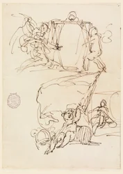 Tegning, tre skisser, før 1775