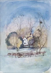 Tidlig vår, 2008 (wc og gouache på papir)