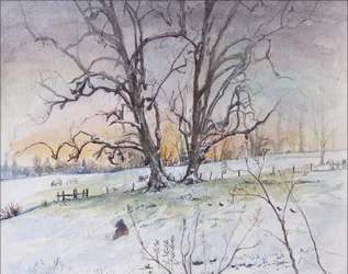 Vinter, 2004 (wc og gouache på papir)