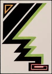 Deco juletre, 2012 (svart og farget blekk på papir)