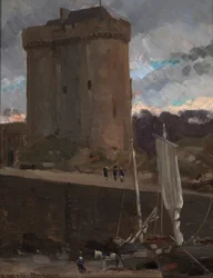 På Tour de Solidor ved St. Severin, Normandie, ca. 1877.