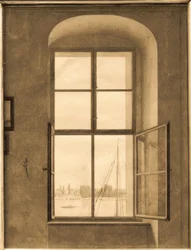 Utsikt fra kunstnerens atelier (høyre vindu)