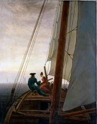 Om bord på et seilskip, mellom 1818 og 1820.