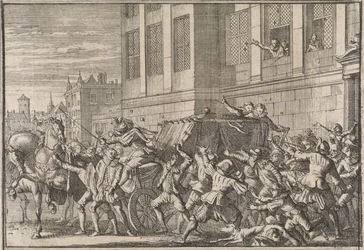Angrep i Madrid på vognen til greven av Olivares, Gaspard de Gusmán, 1643