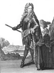 Joseph I, Holy Roman Empire 1678-1711 - Portrett av Emperor Joseph I of the Holy Empire (1678-1711), German Roman Emperor" I - tegninger av Caspar Luyken - Gravert og utgitt av Christoph Weigel (Nürnberg 1703).