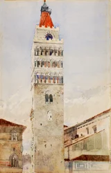 Katedraltårnet, Pistoia, Italia, 1898.