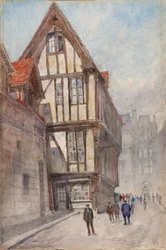 Gammelt hus i Rouen, 1932.