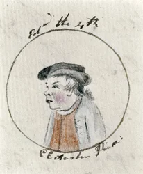 Edward IV, ca. 1790 (penn og blekk og wc på papir)