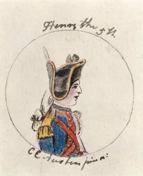 Henry V, ca. 1790 (penn og blekk og wc på papir)