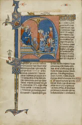 Side fra et manuskript av Vidal Mayor-manuskriptet av Vidal Canellas, kopiert av Michael Lupi de Candiu, ca. 1290-1310