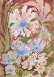 Blomster i myke akvarellfarger