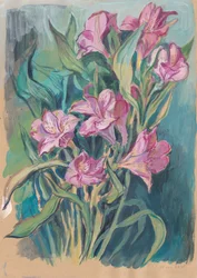Levende rosa blomster