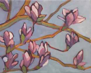 Magnolia-øyeblikk, 2022 (olje på lerret)