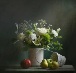 Elegant blomsterstilleben