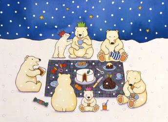 Polar Bear Picnic, 1997 (wc på papir)