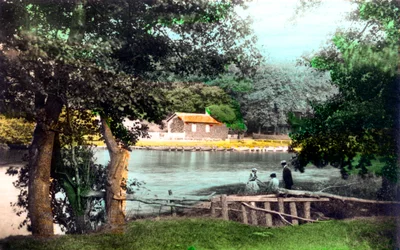 Ruswarp Dam, Whitby, North Yorkshire, 1926.