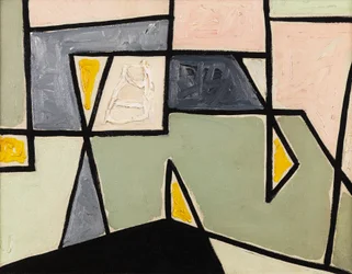 Komposisjon #39;Kobra#39;, ca. 1949 (olje på lerret)