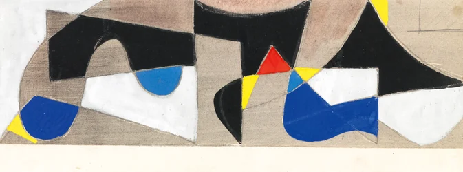 Komposisjon, ca. 1950 (gouache på papir)