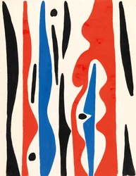 Komposisjon, ca. 1950 (gouache på papir)