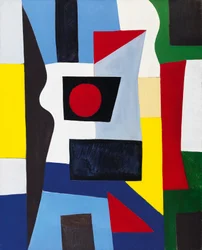 Geometrisk komposisjon, ca. 1955 (olje på lerret)