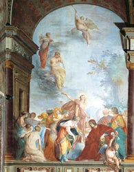 Fresco of Fame og St Anna - Lorenzo de Medicis gjerninger, kjent som Magnificent (Firenze