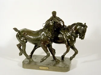 Par trekkhester (bronse)