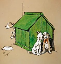 Frieri (penn og blekk med akvarell på tonet papir)