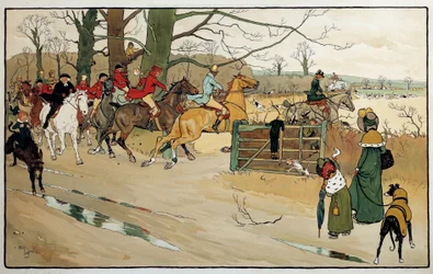 Gravering av Cecil Aldin (1870 -?), england. Coll. Del