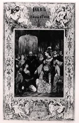 Forsiden av 'Marie Tudor' fra 'Works, drama t. VI 'av Victor Hugo (1802-85), 2. utgave av Eugene Renduel