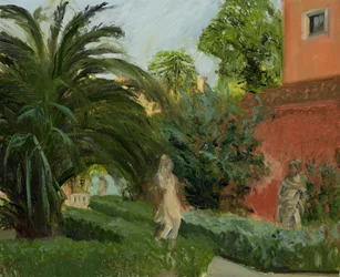 Hagen ved Villa Molina 1 (olje på lerret)