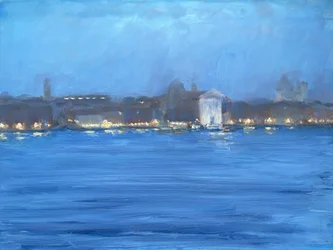 Nocturne, Venezia 2025 (olje på panel)