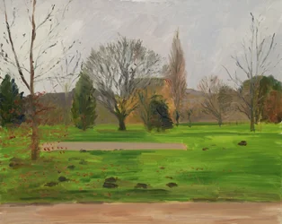 Oxford University Parks, november (olje på lerret)