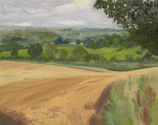 Regn i Charlbury (olje på lerret)