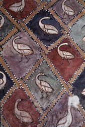 Fugler, detaljer (fresco