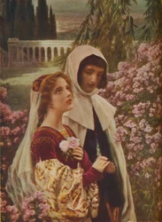 'Dante Aligheri - Dante og Beatrice i hagen', c1925