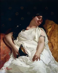 Bacchante, av Cesare Maccari (1840-1919), olje på lerret