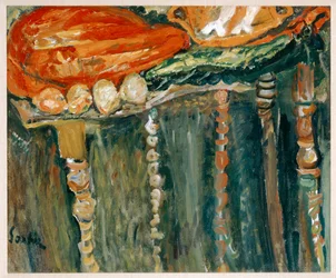 Nature morte au morceau de viande crue - stilleben med et stykke rått kjøtt … (maleri på lerret)