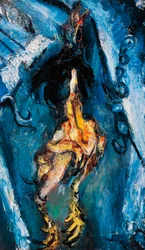 Plukket kylling, ca. 1925, av Chaim Soutine (1894-1943). Olje på lerret. Frankrike, 20. århundre.
