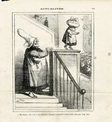 Illustrasjon av Cham (1819-1879) i Le Charivari