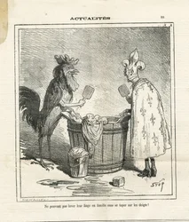 Illustrasjon av Cham (1819-1879) i Le Charivari