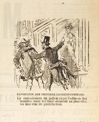 Politikommissæren krever adressen til modellene for å få dem begravet..., 1877.