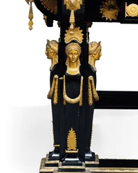 Napoleon III bord, designet av Jean Brandely, intarsia av E. Varlot, Paris, ca. 1850-75 (ormolu, forgylt kobber, ibenholt og platan)