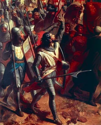 Slaget ved Montgisard 1177, detalj av en korsfarer, ca. 1842 (olje på lerret)
